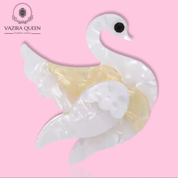 VQ Swan Brooch - Picture 1 of 7